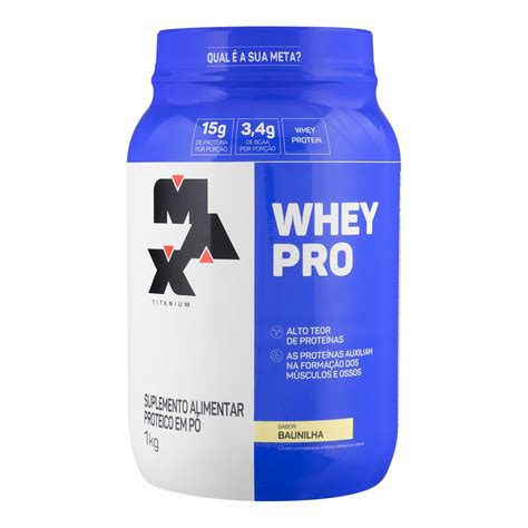 Whey Protein Pro Max Titanium Pó Baunilha 1kg Drogaria Sao Paulo