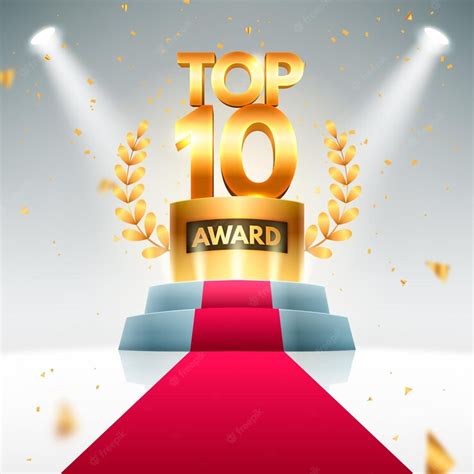 Free Vector Top Ten Best Podium Award