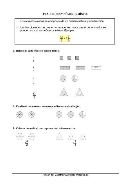 Ejemplos De Numeros Mixtos A Fracciones Nuevo Ejemplo