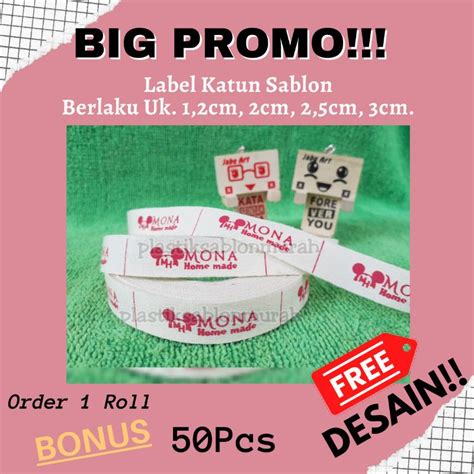 Jual Pcs Free Desain Label Nama Label Baju Label Hijab Label