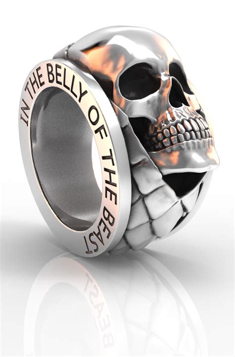 Skull Ring Sterling Silver Handmade Skull Rings Biker Jewelry Rings