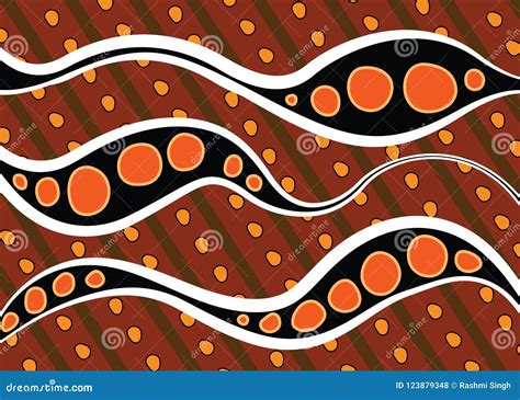 Fondo Aborigen Del Vector Del Arte Del Punto Ilustración del Vector