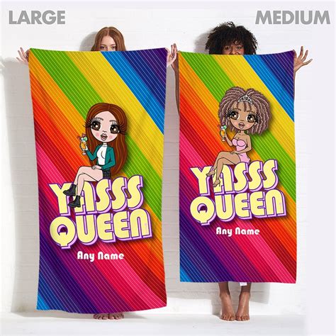 Claireabella Yasss Queen Beach Towel Toxic Fox