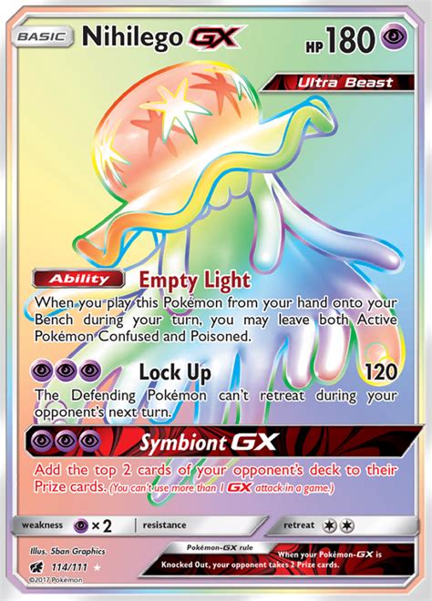 Nihilego GX Crimson Invasion Rare Rainbow Pokemon TCG DigitalTQ