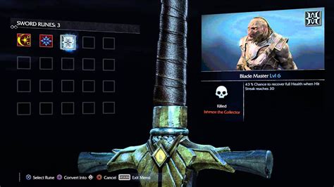 Middle Earth Shadow Of Mordor Blade Master Sword Rune Unlocked Hd