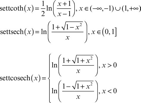 Funzione Iperbolica Inversa In Enciclopedia Della Matematica