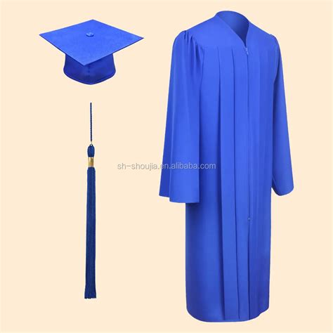 Matte Royal Blue Graduation Cap And Gown Set In Multiple Sizes 24 2