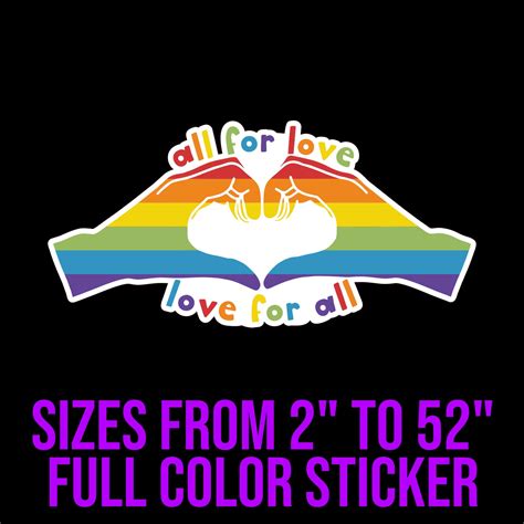 Pride Full Color Vinyl Decals Custom Size Sports Stickers USA