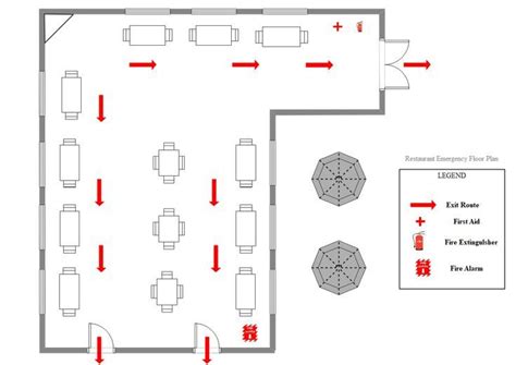 Restaurant Emergency Floor Plan Edrawmax Free Editable Template