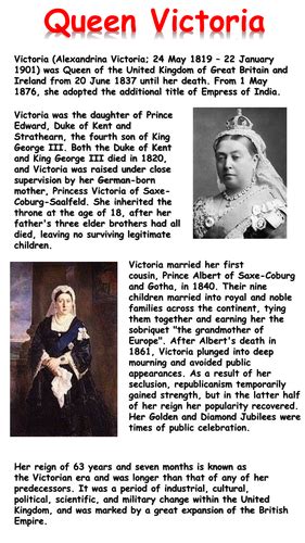 Queen Victoria Mini Biography Teaching Resources