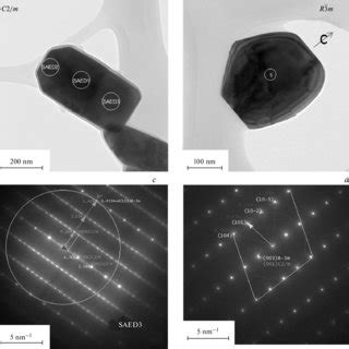 Bright Fi Eld TEM Images A B Of Single Grains Of The Monoclinic C2 M