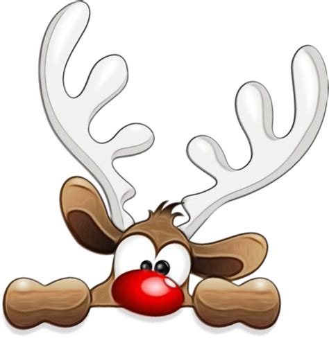 Rudolph Reindeer Santa Claus Cartoon Antler For Christmas X