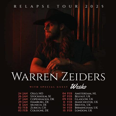 Warren Zeiders Concert & Tour History (Updated for 2024 - 2025 ...