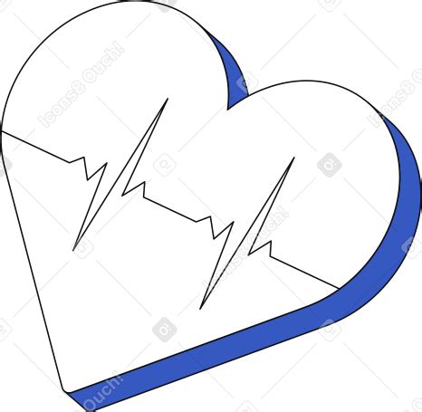 Heart with a pulse PNG, SVG