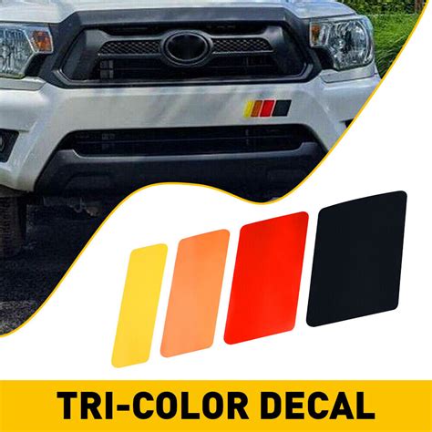 13 Inch Classic Retro Style Tri Color Stripe Decal Sticker Universal