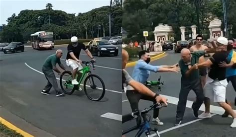 Video Fuerte Pelea Entre Un Ciclista De 36 Años Y Un Automovilista De