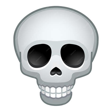 Premium Vector Top Quality Emoticon Skull Face Emoji Isolated Dead