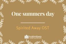 One Summers Day Spirited Away Ost Kalimba Tabs