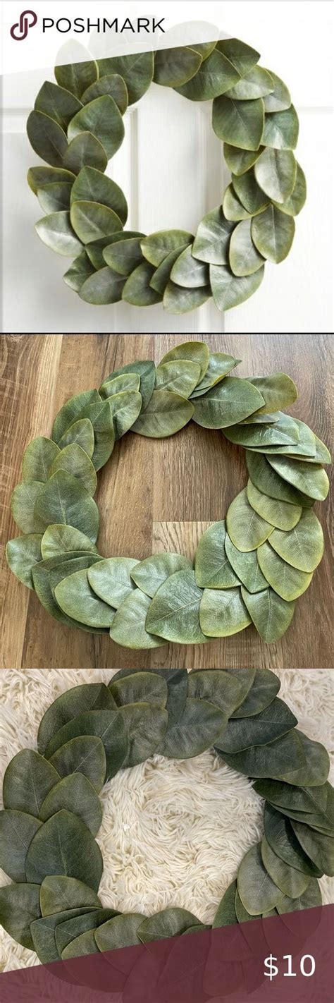 Pier Place Faux Magnolia Leaves Wreath Magnolia Leaf Wreath Magnolia