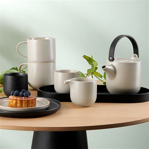 Teapot Wooden Handle Ml Coppa Tofu Nude Asa Selection