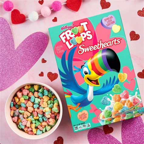 Kellogg S Froot Loops Sweethearts Breakfast Cereal Fruit Flavored