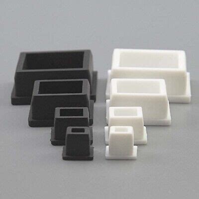 Square Rubber End Caps Tube Inserts Blanking Plugs Stoppers Feet Black