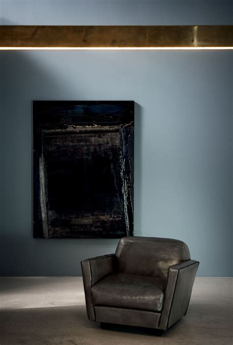 Leather Armchair With Armrests Capri By Baxter Design Paola Navone