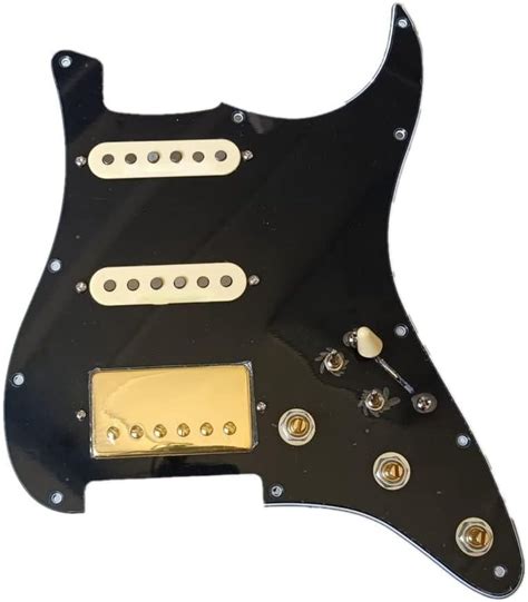 Ssh Prewired Guitar Strat Pickguard Set Ainico Humbucker Pickups Coil