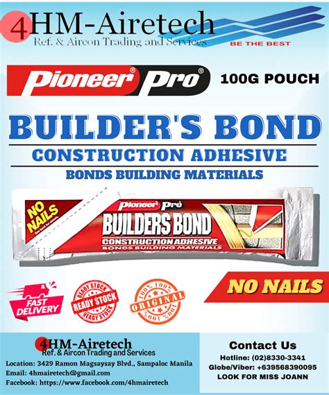 Hm Pioneer Pro Builders Bond No Nails Construction Adhesive G