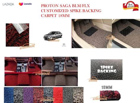 Proton Saga Blm Flx Customized Car Coil Floor Mat Carpet Spike