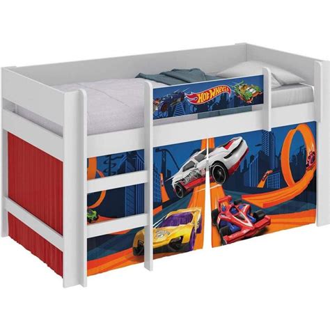 Cama Infantil Hot Wheels Play Pura Magia Branco Cama Infantil