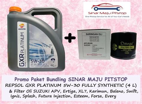 Jual Paket Bundling Oli Repsol Gxr Platinum W Sn Fully Synthetic