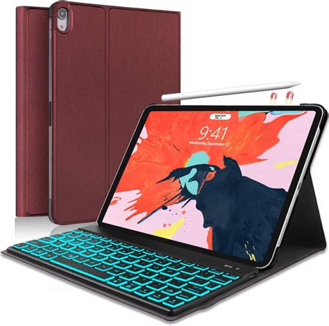 Boriyuan Ipad Pro 11 Case With Keyboard 7 Colors Backlit Detachable Keyboard Slim