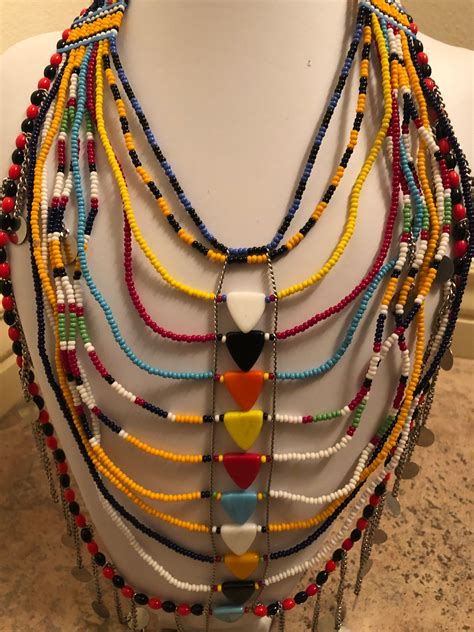 Maasai Masai Mara African Jewelry Beaded Colorful Draping - Etsy