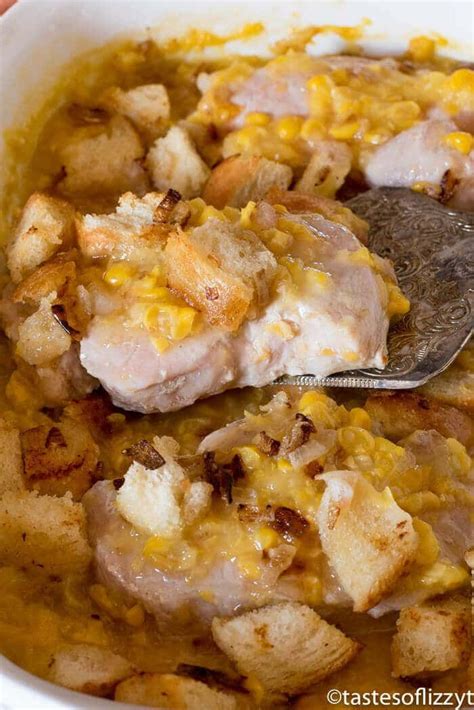 Cream Corn Pork Chops Casserole Recipe Tastes Of Lizzy T Recipe Pork Chop Casserole