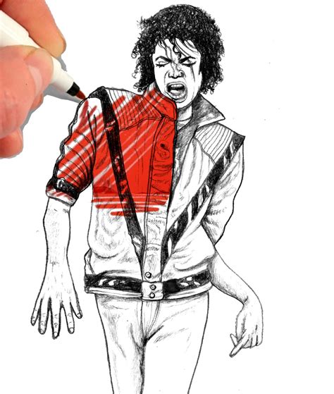 Drawing Michael Jackson Thriller. Coloring Print - Etsy