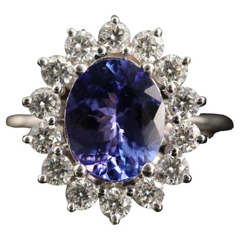 Customizable Cushion Cut Tanzanite Engagement Ring, Art Deco Antique ...