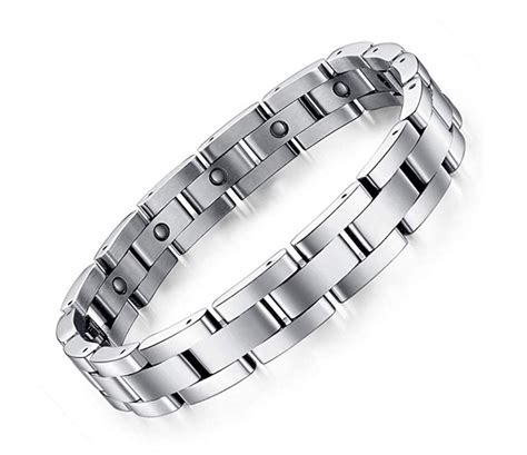 925 Sterling Silver Bracelet Sleek Magnetic Therapy Bracelet Arthritis