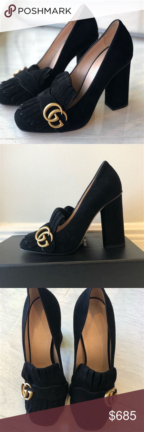 Gucci Marmont Suede Pumps