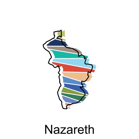 Nazareth map icon vector illustration design template, Stylized vector ...