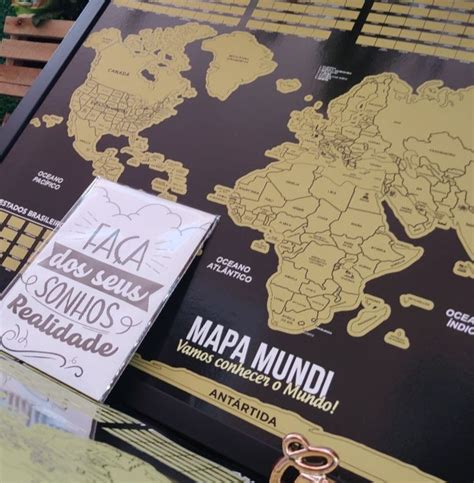 Mapa Mundi Raspadinha C Moldura Elo Produtos Especiais