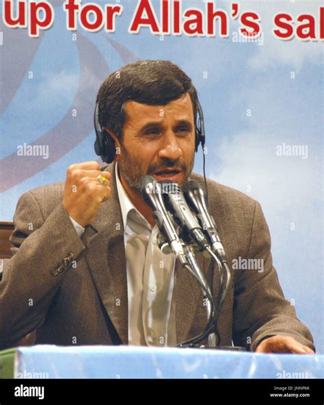 TEHRAN, Iran - Iranian President Mahmoud Ahmadinejad speaking at a news ...