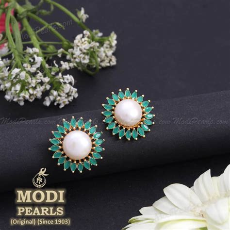 Designer Pearl Earrings Modi Pearls