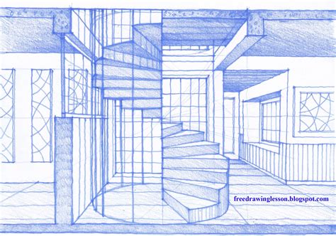 How To Draw A Spiral Staircase