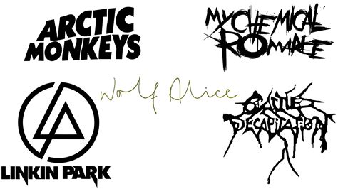 History of rock band logos from the 1960s to the present day