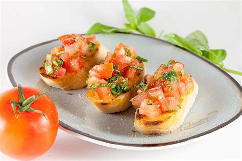 Tomato And Basil Bruschetta Recipe Ohmydish