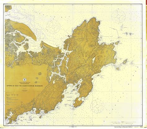 Ipswich Bay To Gloucester Harbor 1912a Old Map Nautical Chart Ac Harbors 1 243 Massachusetts