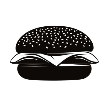 Hamburger Silhouette Shape, Hamburger, Silhouette, Outline PNG ...