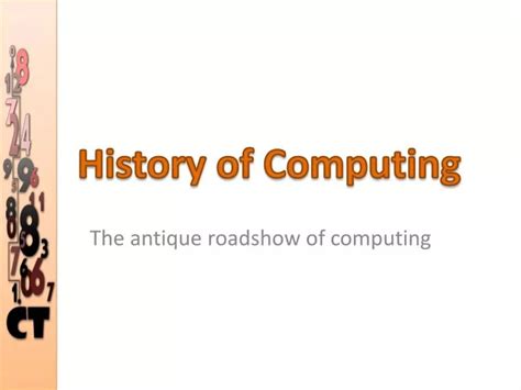 Ppt History Of Computing Powerpoint Presentation Free Download Id