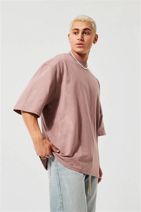 Oversized Heavyweight Half Sleeve T Shirt Boohoo Uk